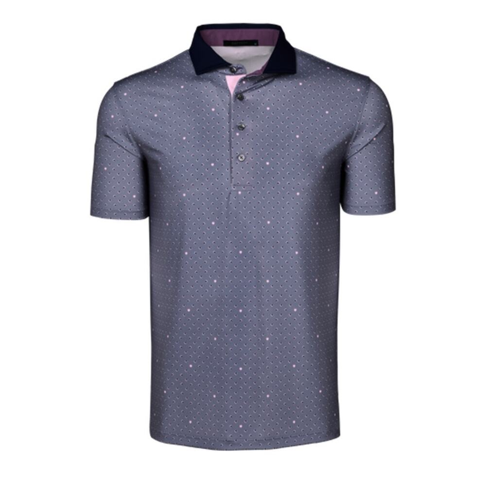 NWT Greyson Men's G Squared Short Sleeve Polo in Tide size XL